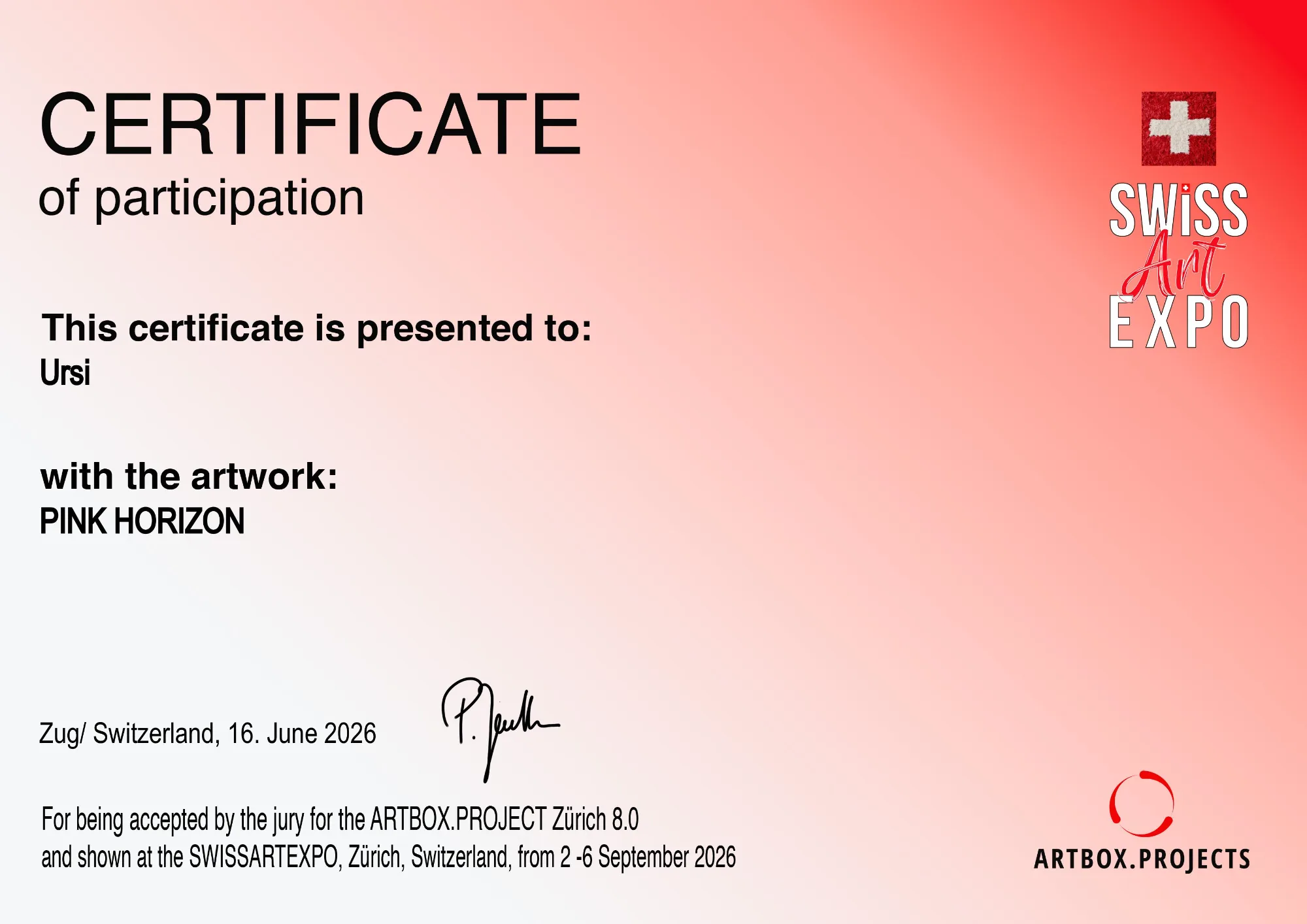 ARTBOX.PROJECT Zurich 8.0 - SWISSARTEXPO, 2 -6 September 2026